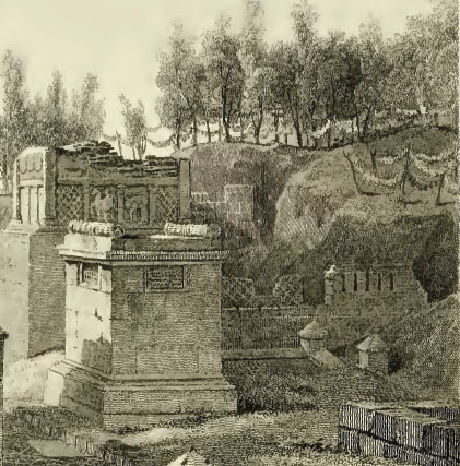 HGE38 Pompeii 1824 Drawing By Mazois Of East And South Sides With